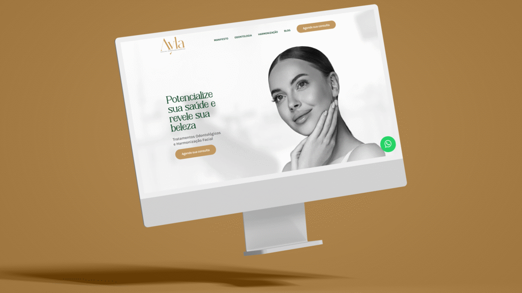 Website da Clínica Ayla, desenvolvido com foco em harmonia visual, experiência do paciente e SEO estratégico para clínicas médicas em São Paulo.
